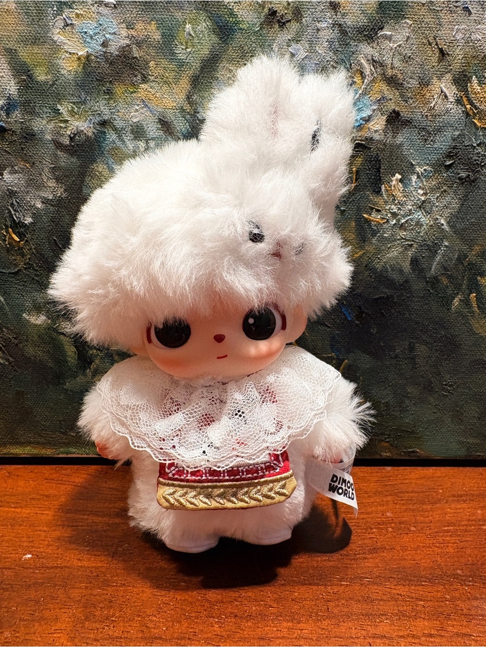 White Plush Doll with Lace Outfit - Dino World